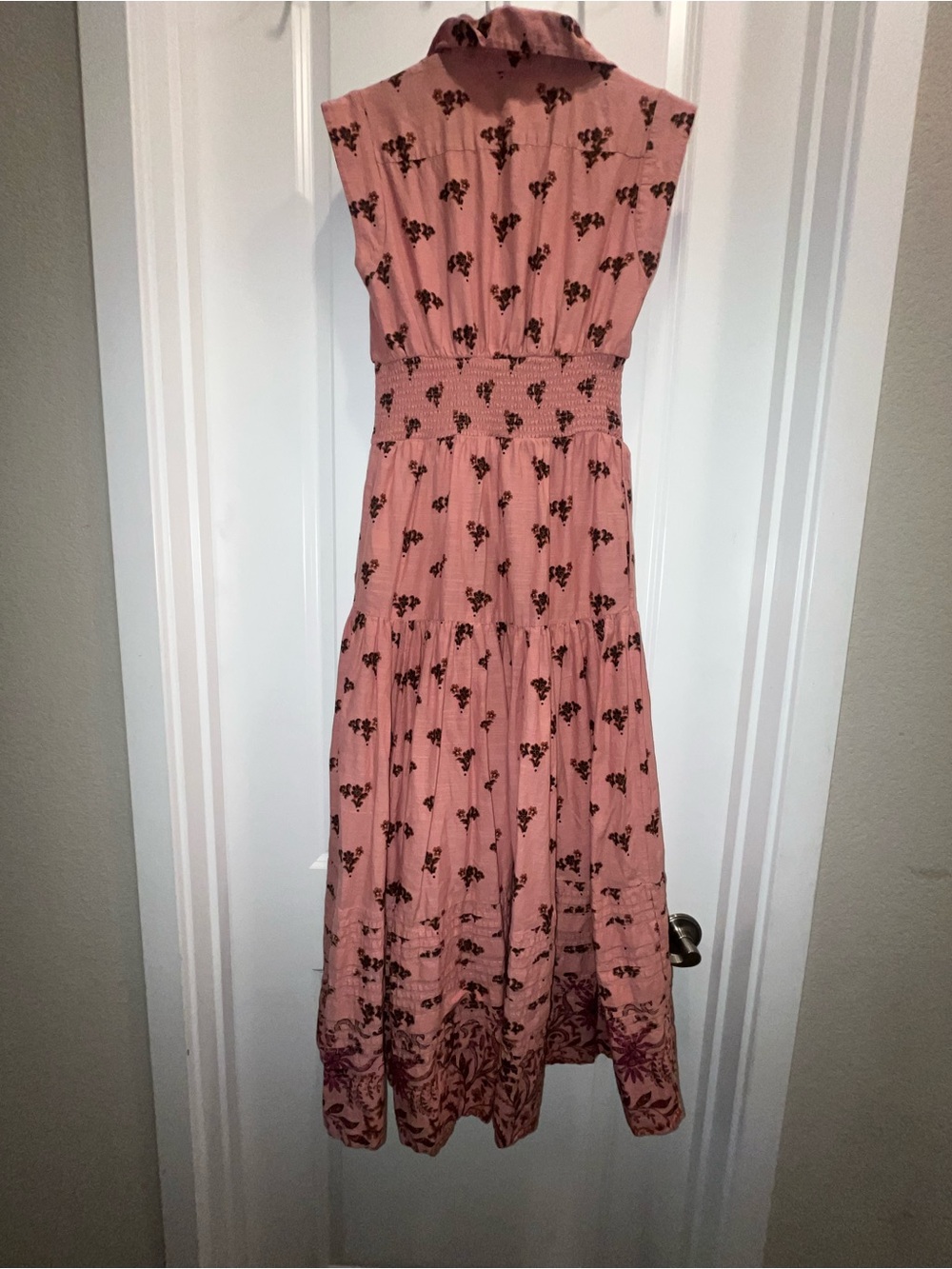 Anthropologie Printed Buttondown Drop-Waist Dress - Picture 4 of 5